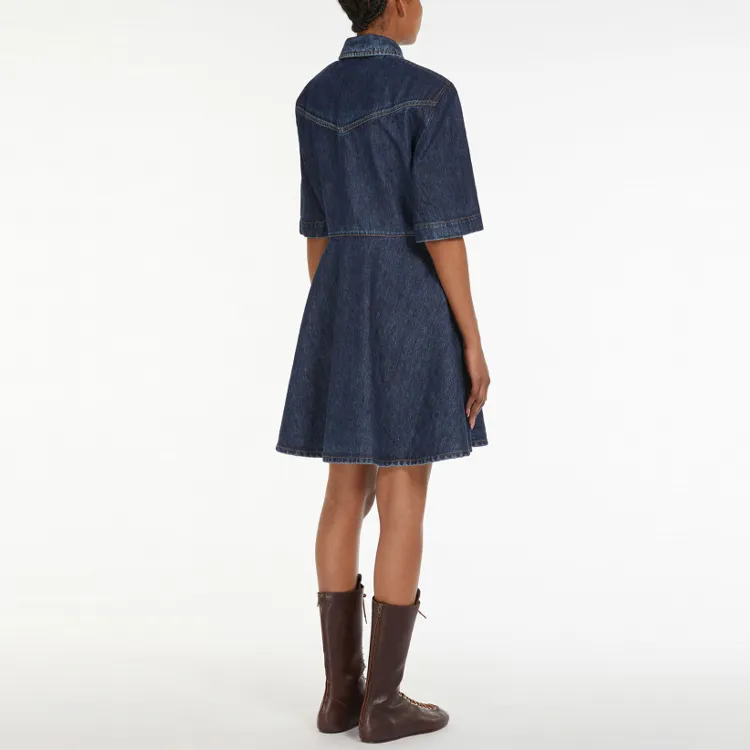 SportMax Denim Short Skirts Women's Dark Blue-2