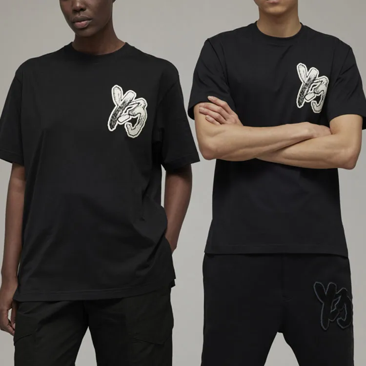 Y 3 T Shirts Unisex Black-5