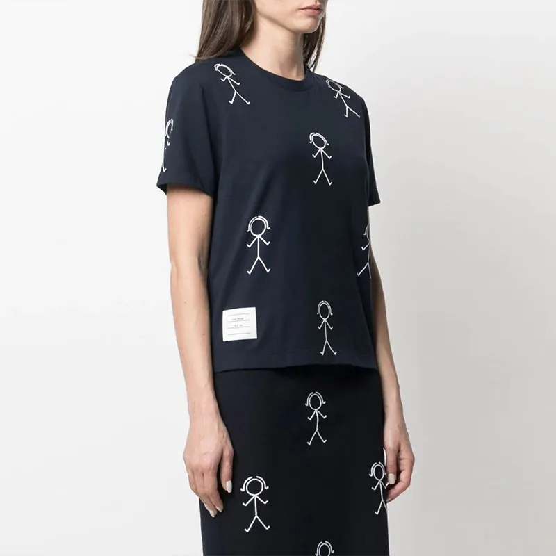 THOM BROWNE T Shirts Women's Dark Blue-4