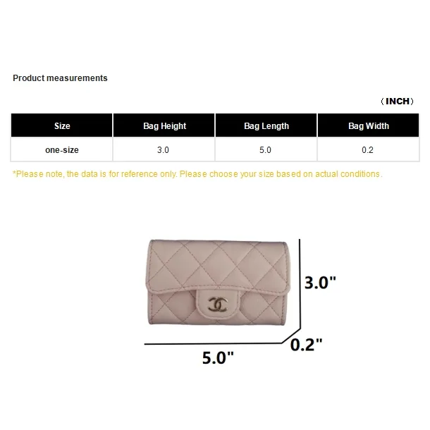 CHANEL Grain Litchi Grain Calfskin Card Holder Women's Pink-6