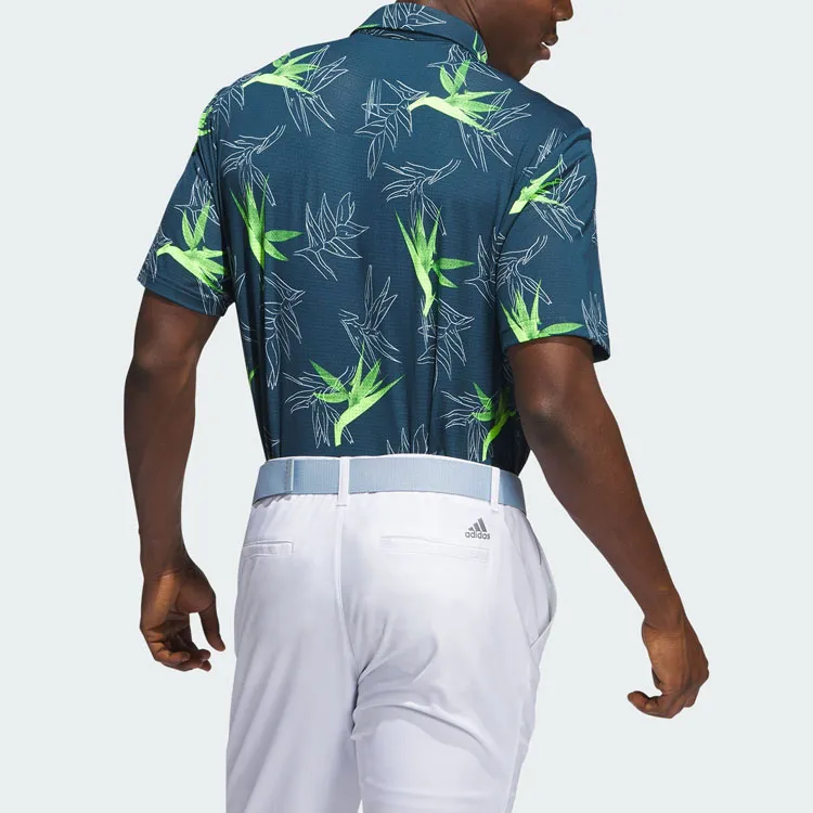 Adidas Polo Shirts Men Arctic Ocean Blue-2