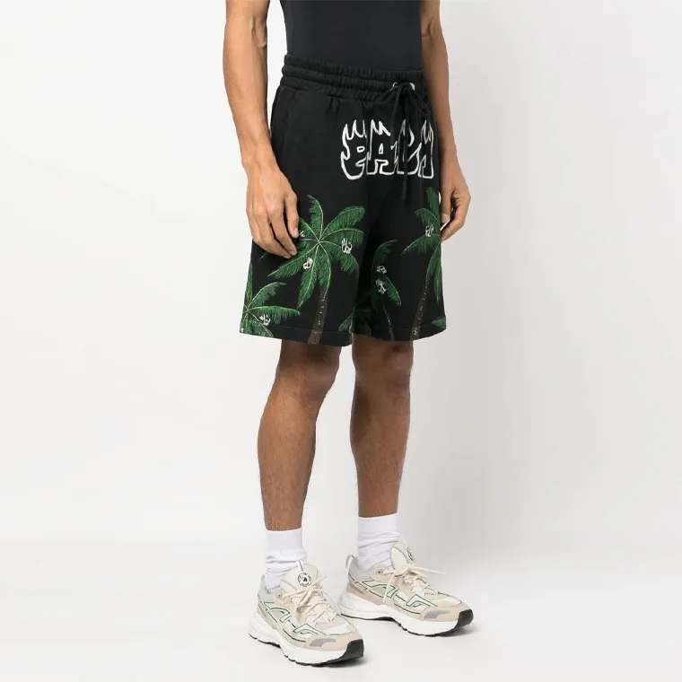 PALM ANGELS Palms & Skull Vintage Sweatshorts-3