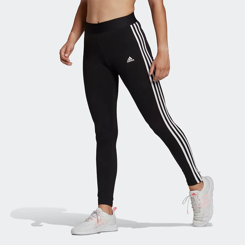 Adidas Women's Loungewear Essentials 3 Stripes Leggings Black/White-1