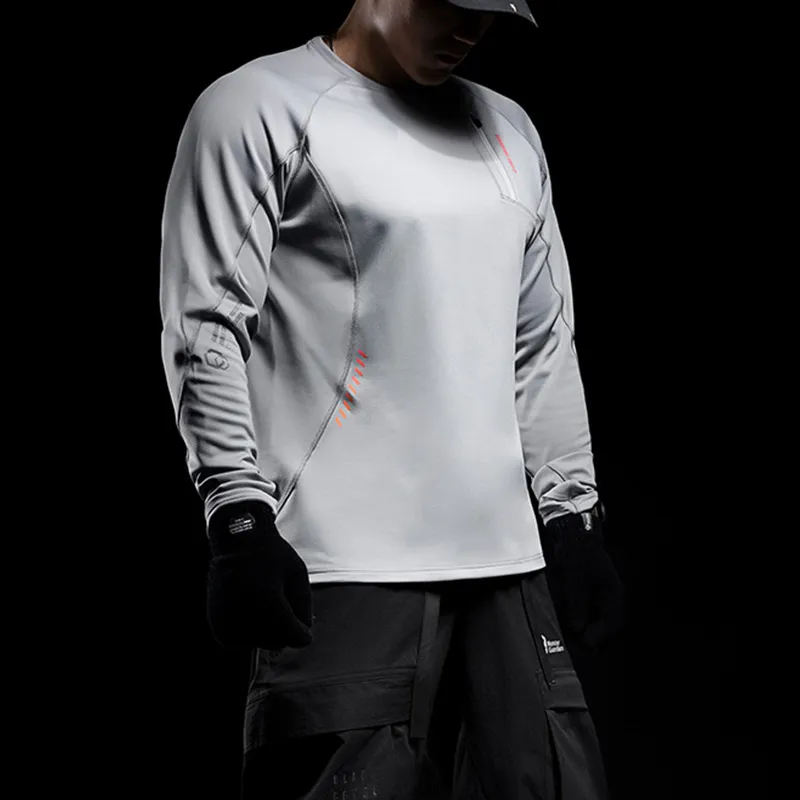 Monster Guardians Long Sleeved T Shirt Men's Cool Mountain Gray-4