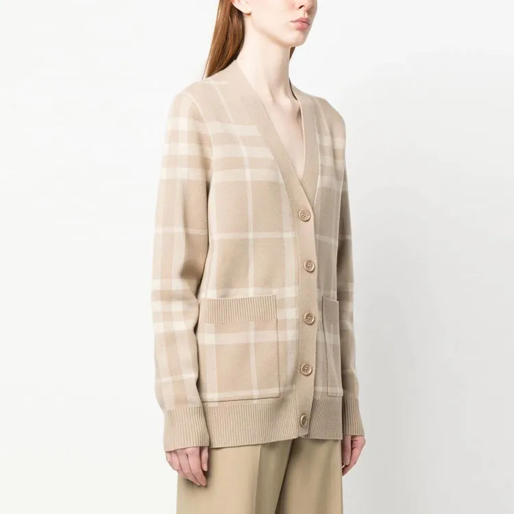 Burberry Cashmere Sweater Women's Khaki-3