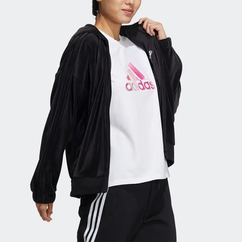 Adidas Velvet feel Coat Women's Black-3
