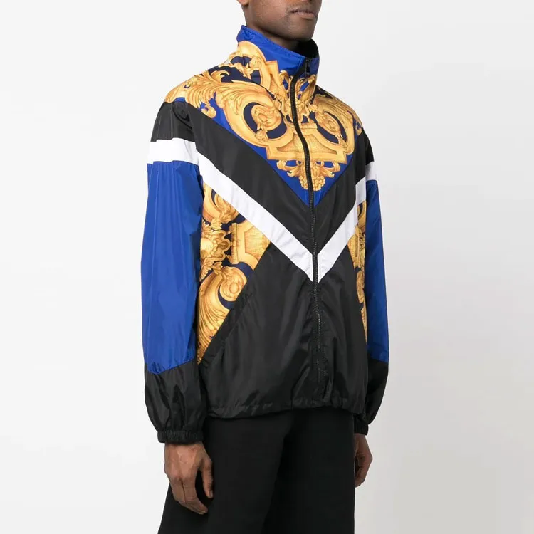 VERSACE Baroque Pattern Zip Up Jacket-3