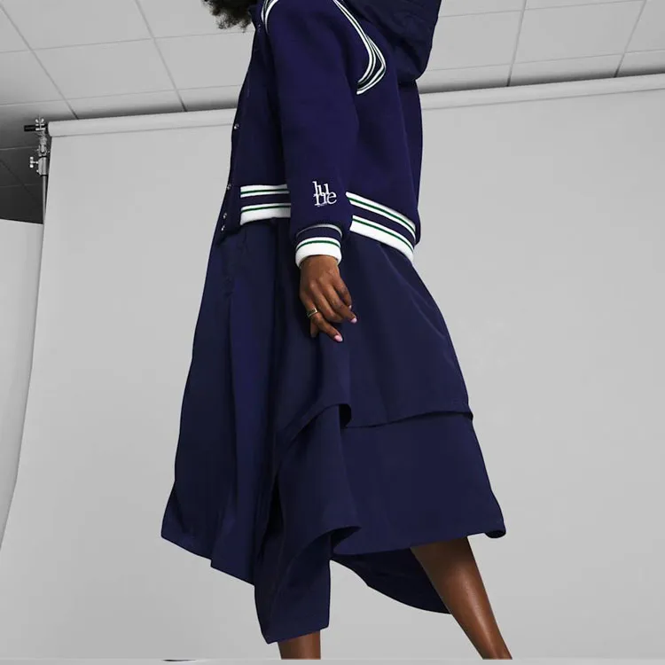 PUMA X June Ambrose Reversible Varsity Jacket 'Blue/Green'-4