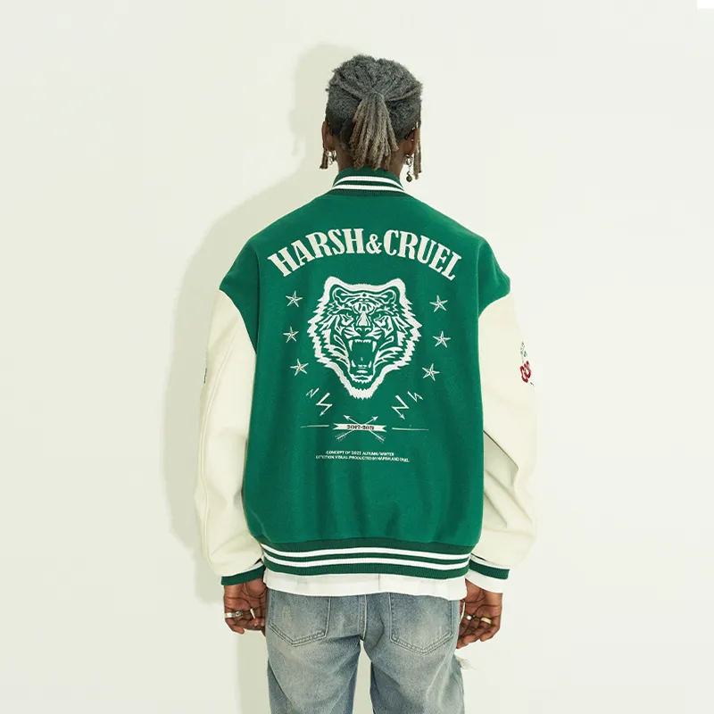 HARSH AND CRUEL Baseball Jacket Unisex-5