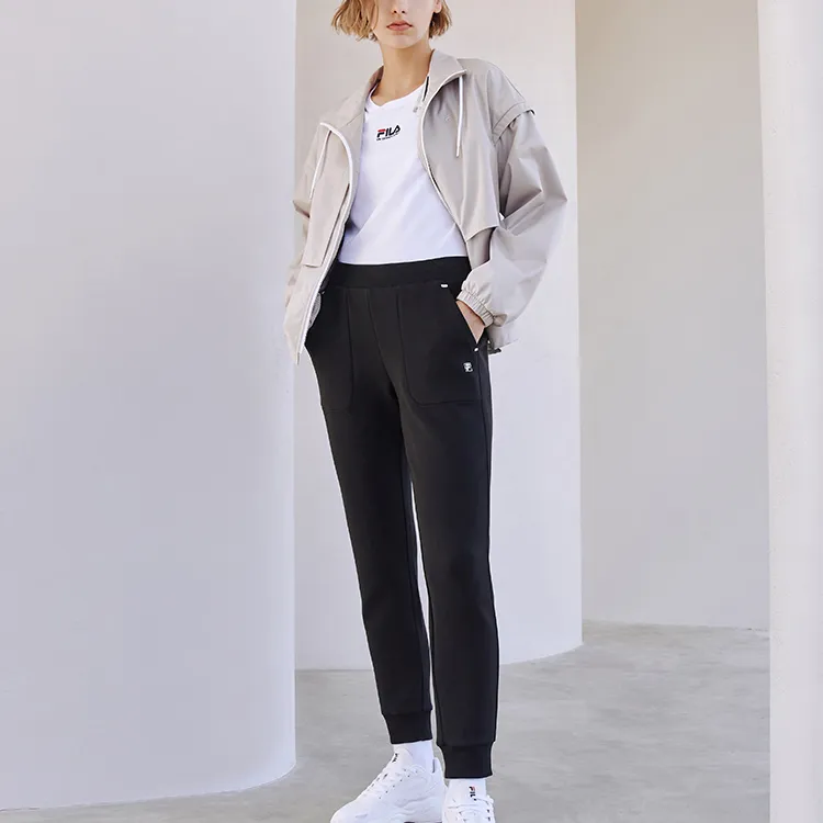 FILA Knitted Sweatpants Women's Jet Black-2