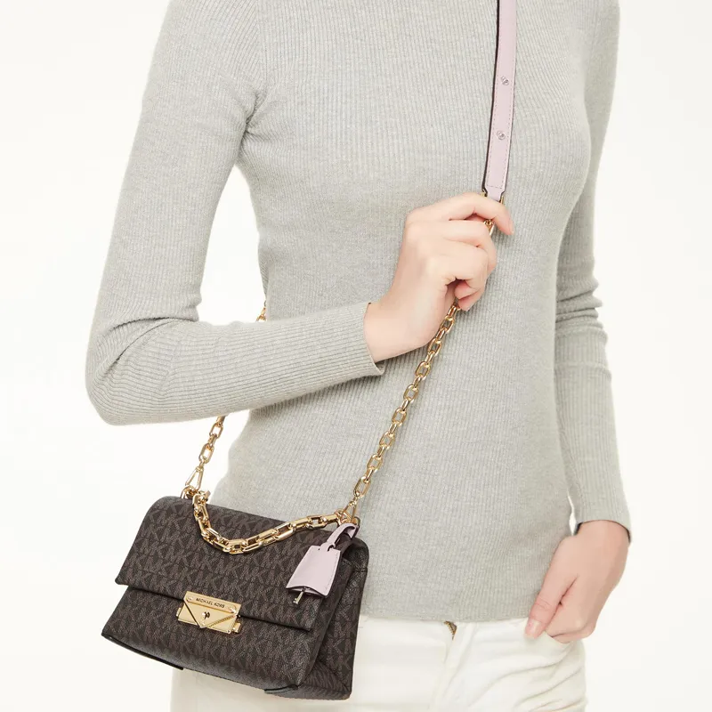MICHAEL KORS Cece PVC Crossbody Bags Shoulder Bags Women's Pink & Brown-4