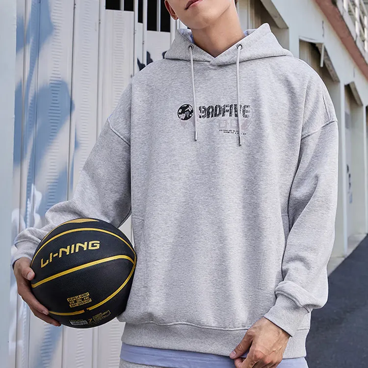 LINING Badfive Sweatshirts Men Gray-4