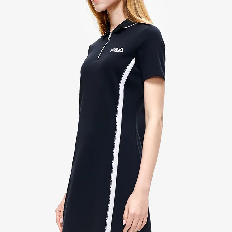 FILA Short Sleeved Dress Women's Jet Black-3