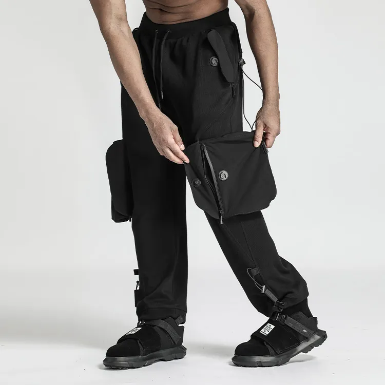 NORVINCY Western Outdoor Trendy Knitted Fabric Cargo Pants Unisex-4