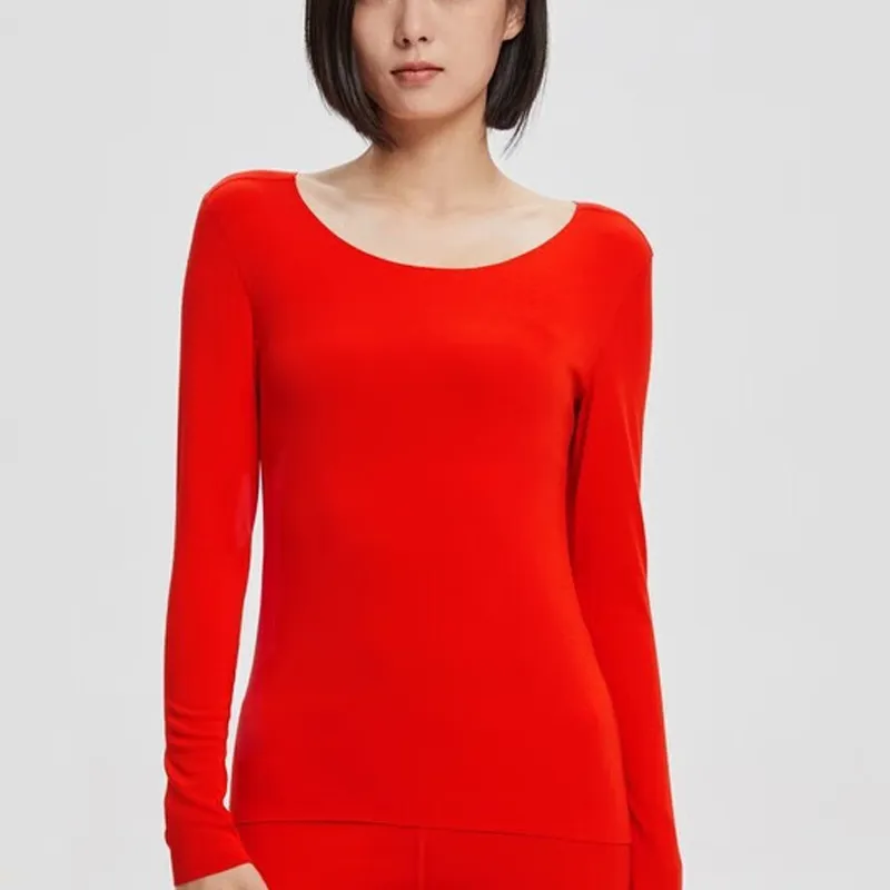 CK/Calvin Klein Thermal Tops Women's Garnet Red-1