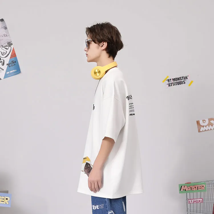 Bt Other Elbow-Length Sleeved T-Shirt Unisex White-4