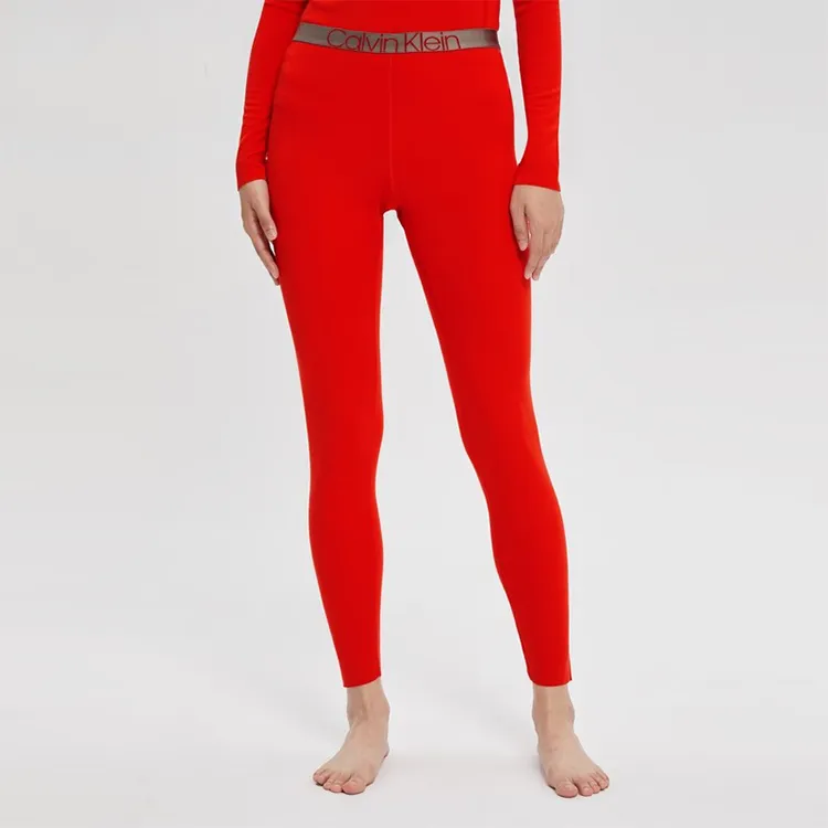 CALVIN KLEIN Thermal Pants Women's Garnet Red-2