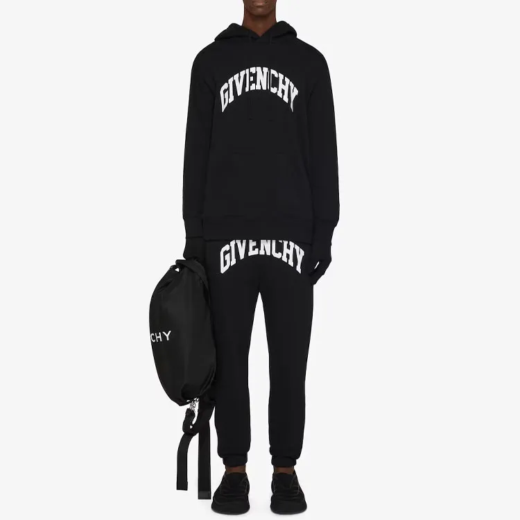Givenchy Logo Printed Drawstring Hoodie-1