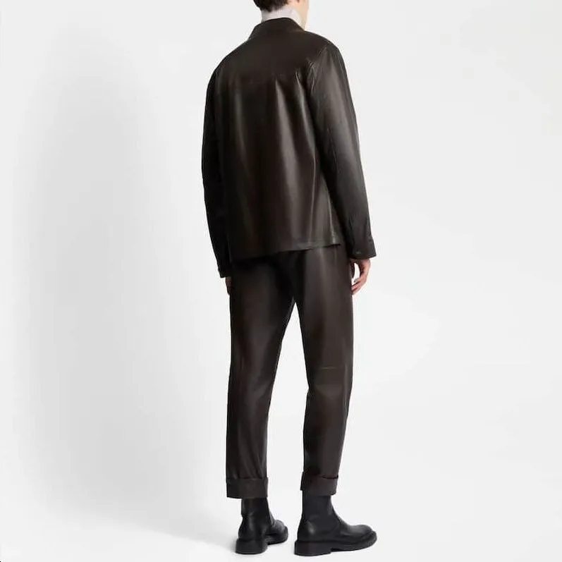 TOD'S Leather Jackets Men Dark Brown-3