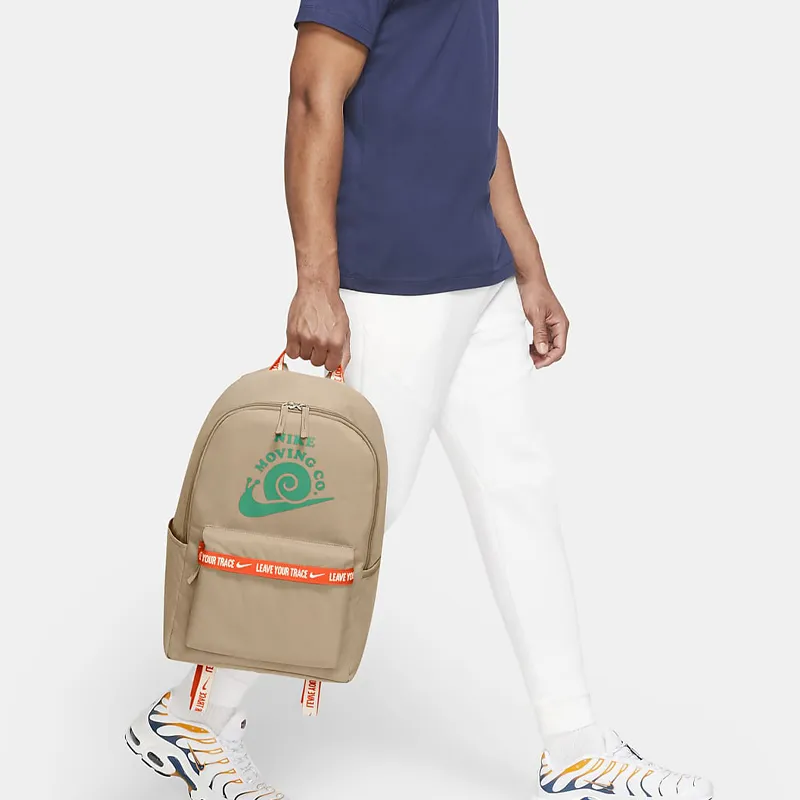 Nike Heritage Polyester Backpack Regular Unisex Khaki-4