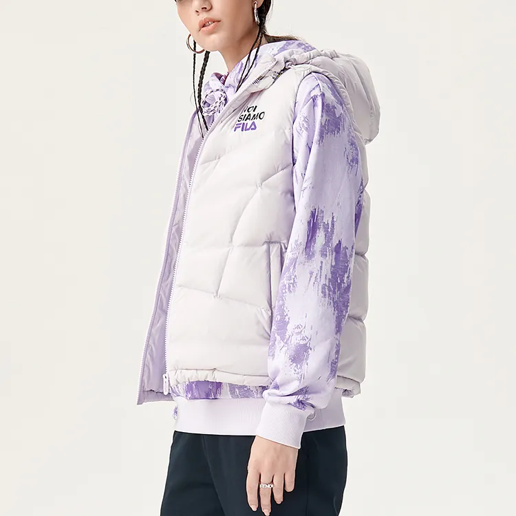 FILA FUSION Vests Women's Light White Purple-4