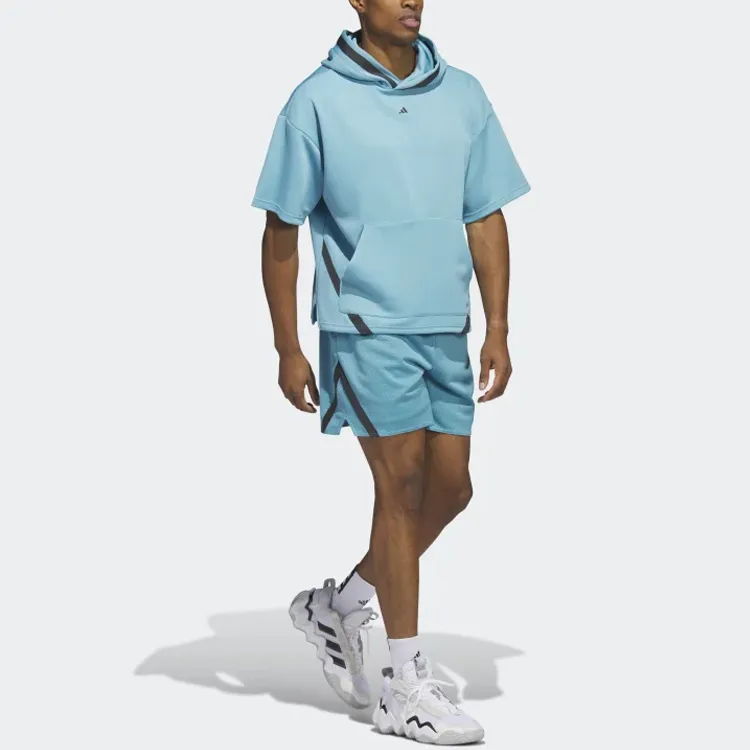 Adidas Basketball Select Short Sleeve Hoodie-3