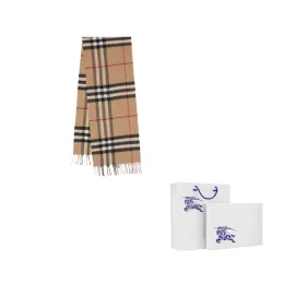 Burberry The Classic Check Cashmere Scarf Brown Female-6