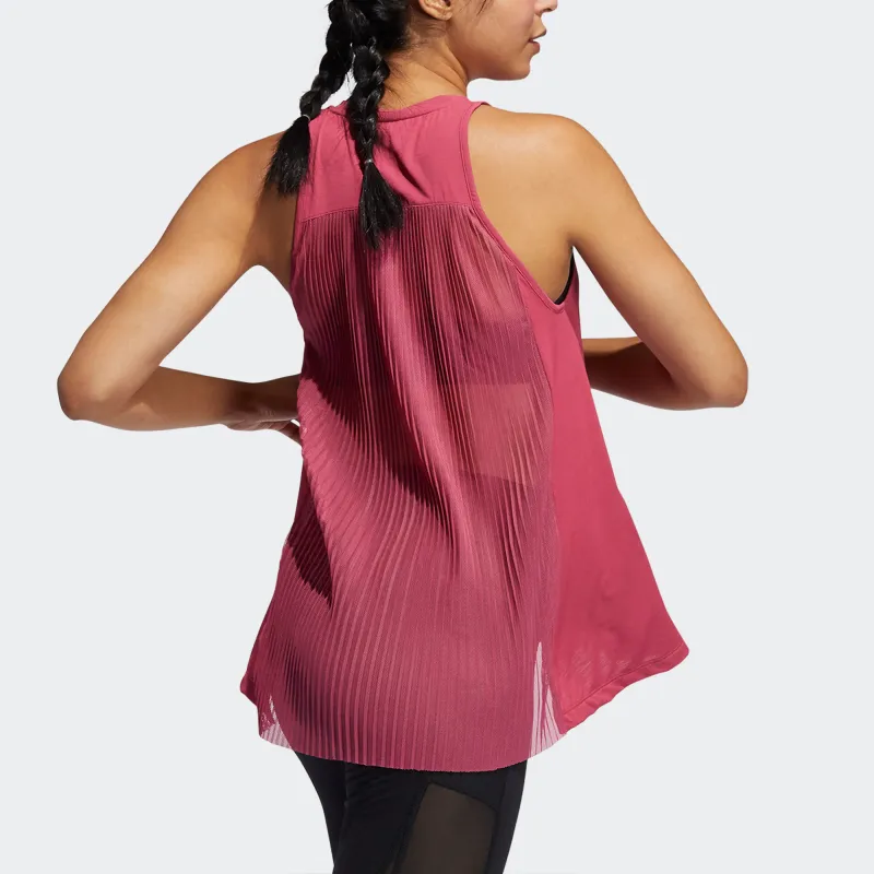Adidas Sleeveless Sports Shirts Women's Pink-2