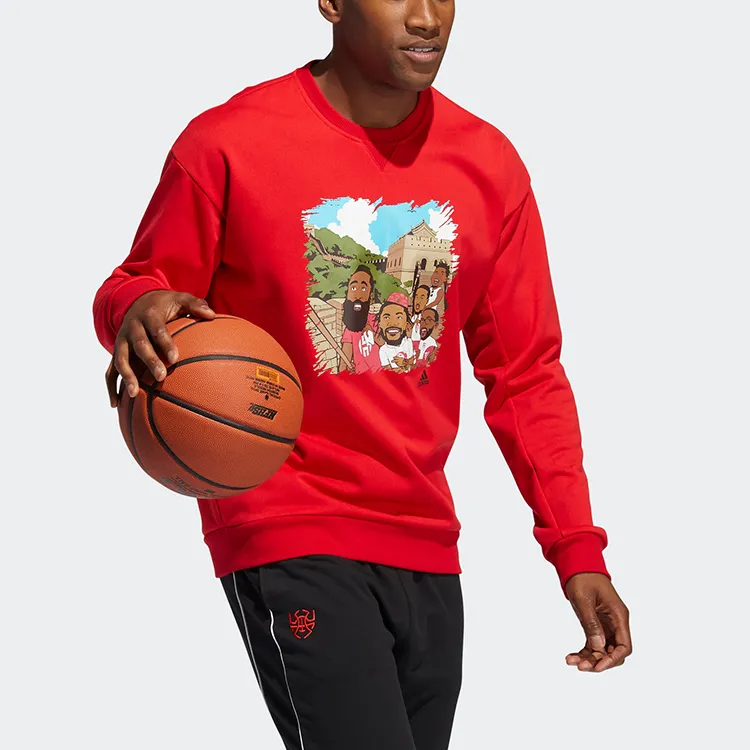 Adidas Sweatshirts Men Red-4