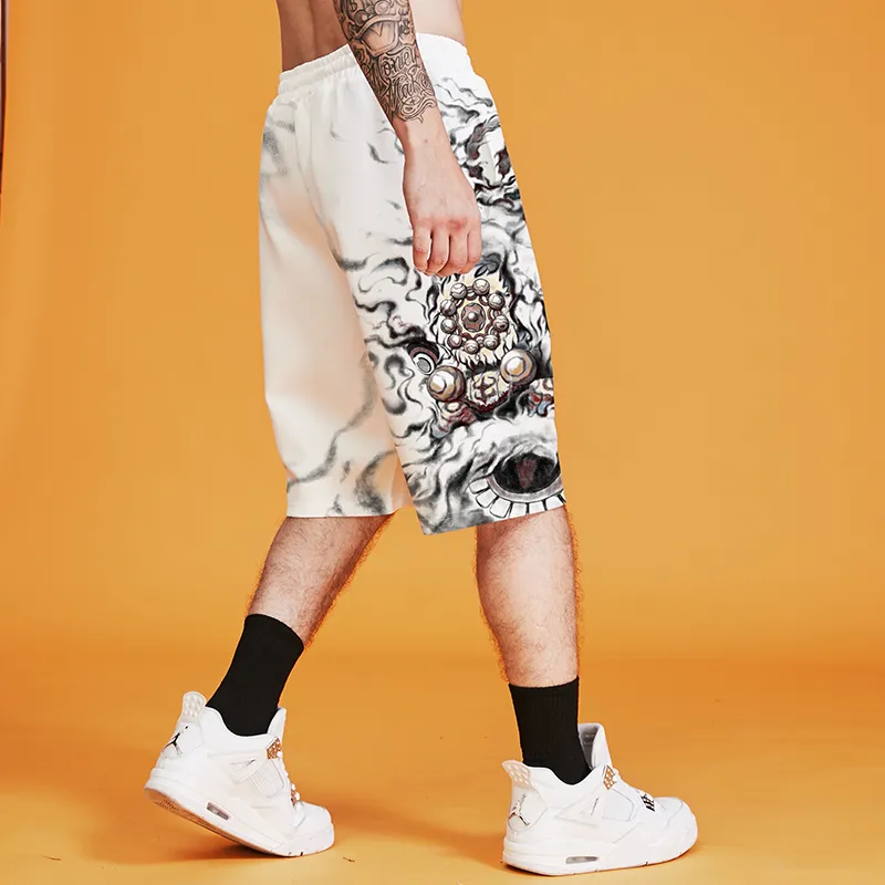SANSYAS Casual Shorts Unisex White-5