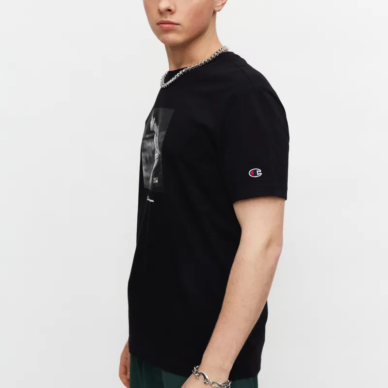 Champion T Shirt Europe Version Unisex Black-4