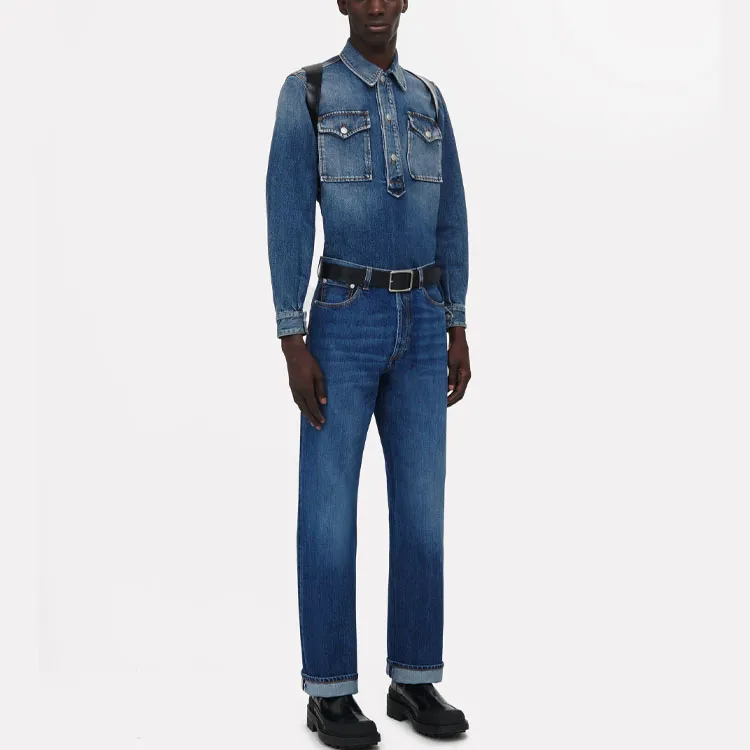 Alexander McQueen Pull over Denim Shirt-3