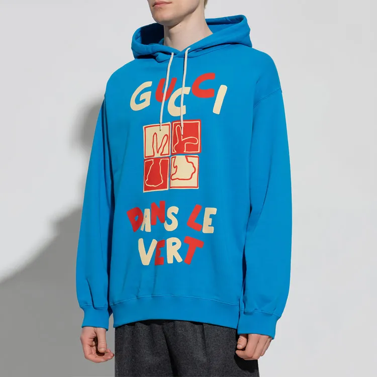 GUCCI Cotton Jersey Hooded Sweatshirt-3