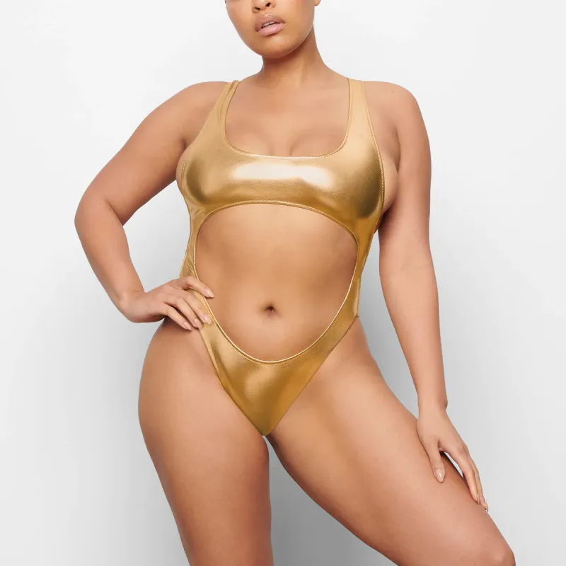 Skims One-Piece Swimsuits Women's Gold-1