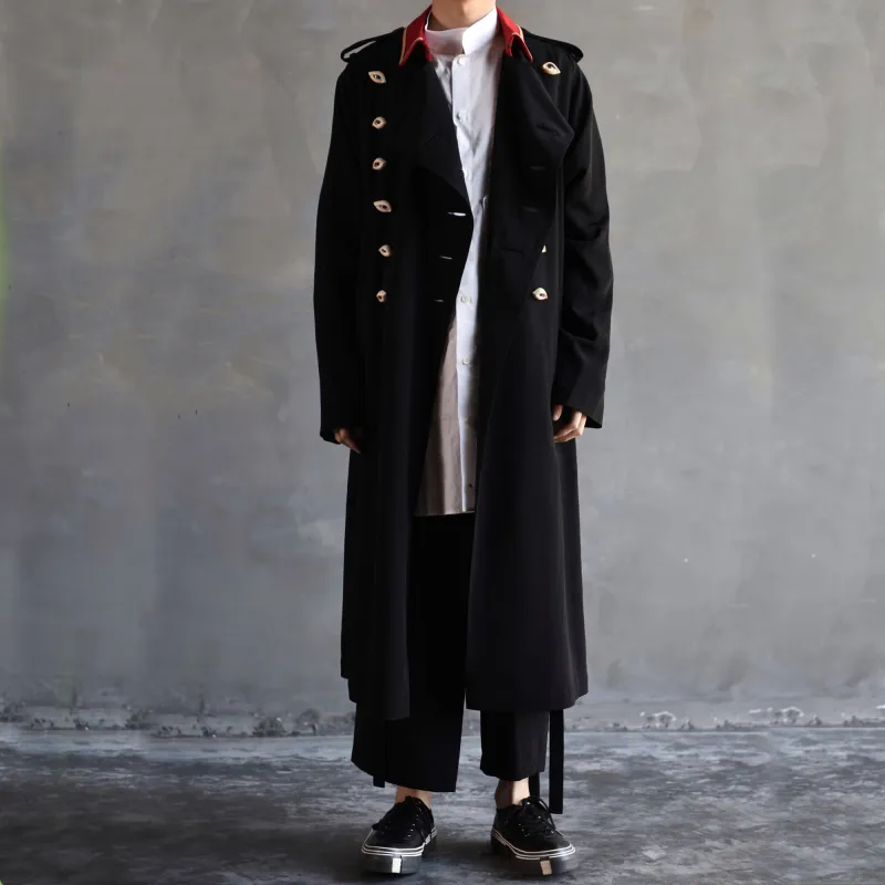 Yohji Yamamoto Trench Coats Men Black-3