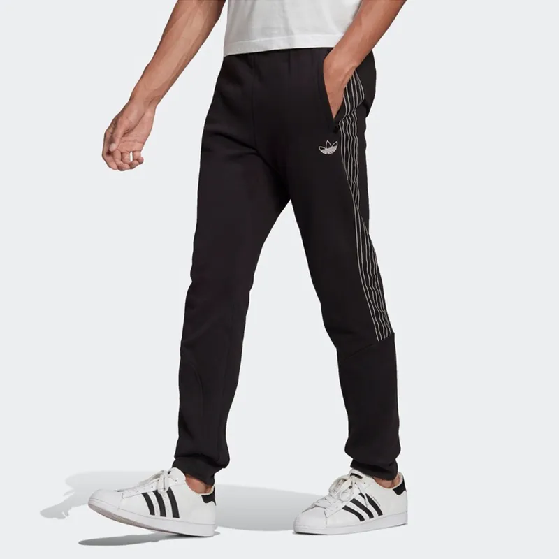 Adidas Originals 3 Stripes Knitted Sweatpants Men's Black-1