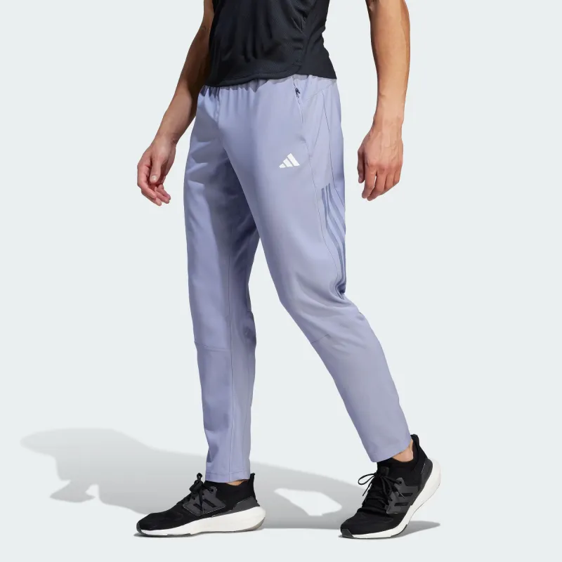 Adidas Gym Sports Pants Men Silver Gray Violet-1