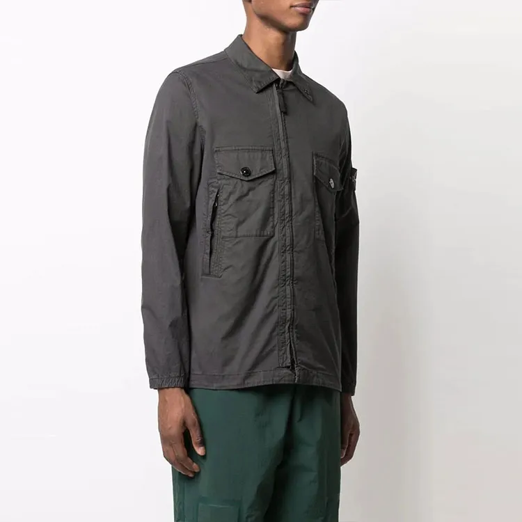 STONE ISLAND Jackets Men Charcoal Gray-3