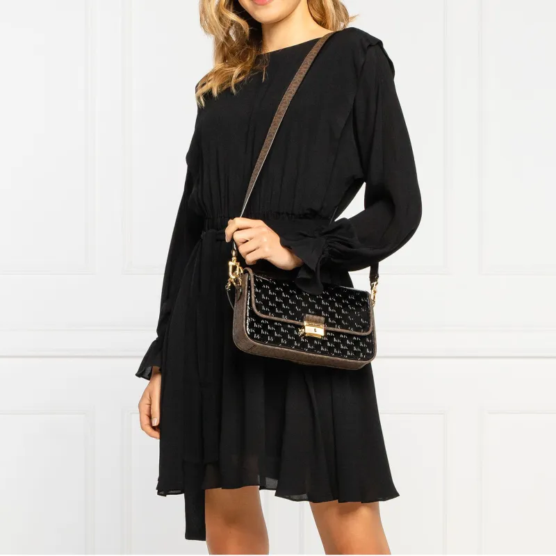 MICHAEL KORS Leather One Shoulder Handbag Women's Black-5