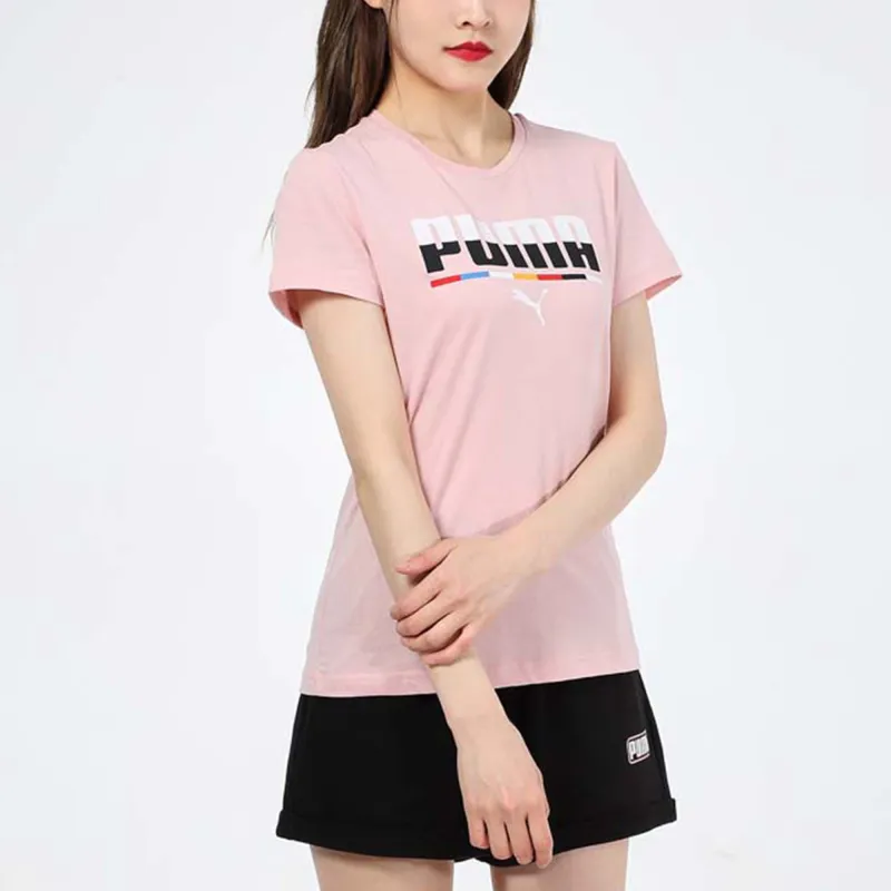 PUMA T Shirts Women's Pink-4