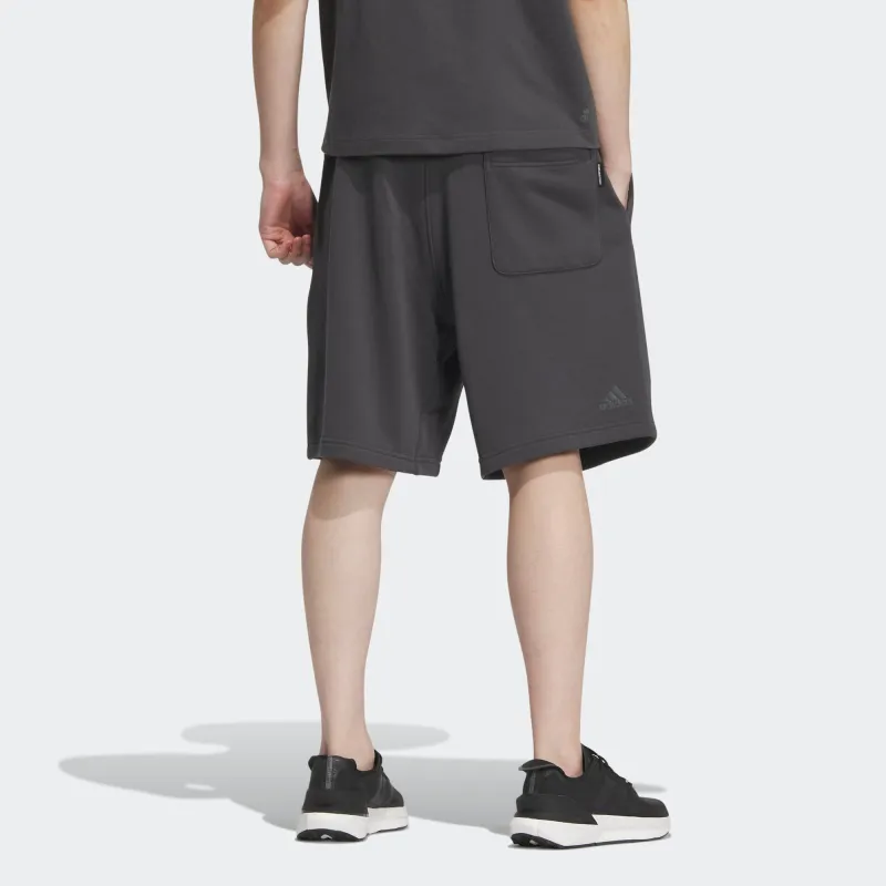Adidas Casual Shorts Men Solid Dark Gray-2