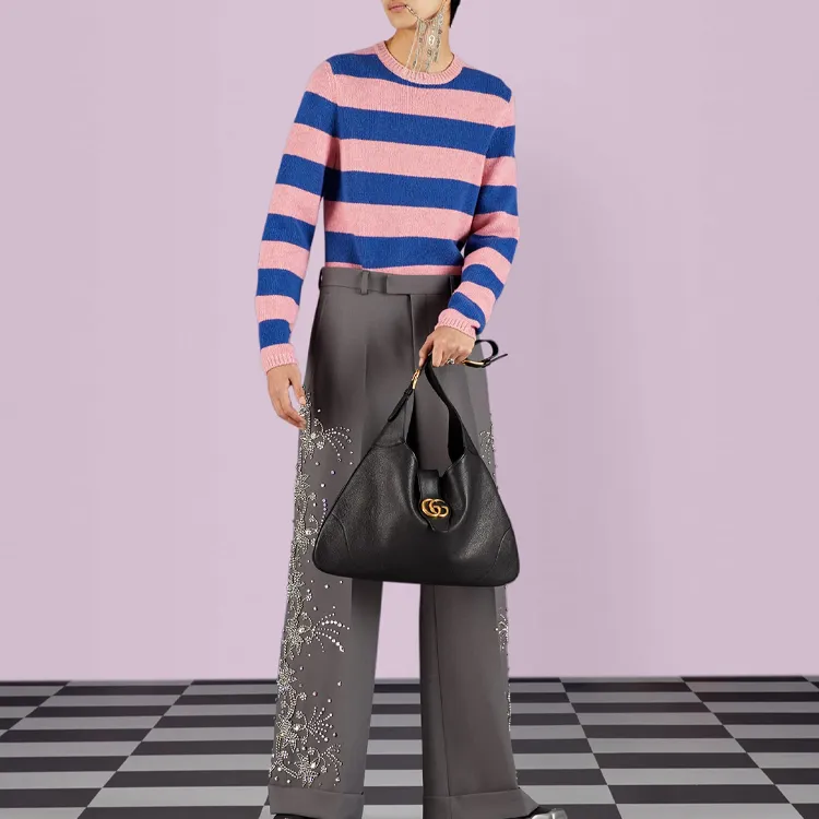 GUCCI Cashmere Sweaters Men Blue Pink-1