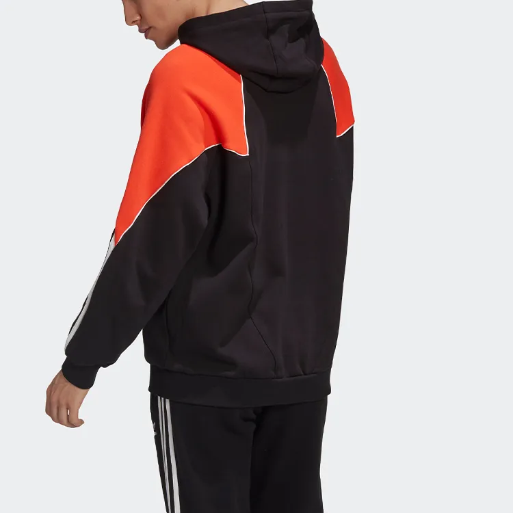Adidas Originals Big Trefoil Abstract Sweatshirts Men Black Orange-2