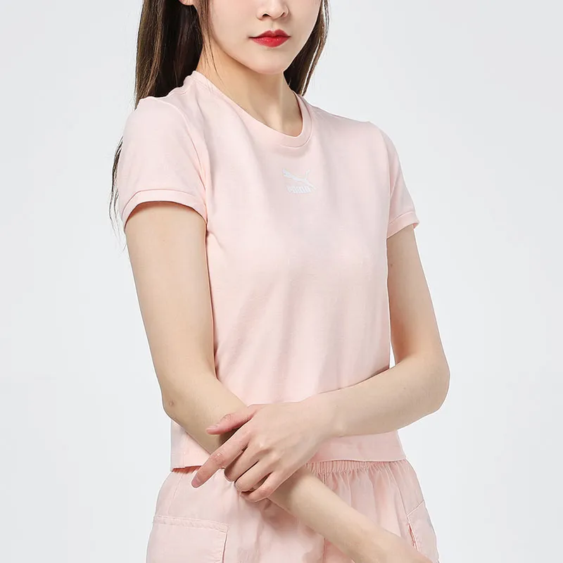 PUMA Set in Sleeve T Shirt Women's Light Pink-4