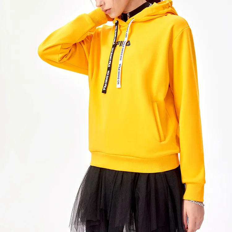 FILA FUSION Sweatshirts Women's Golden Orange Yellow-5