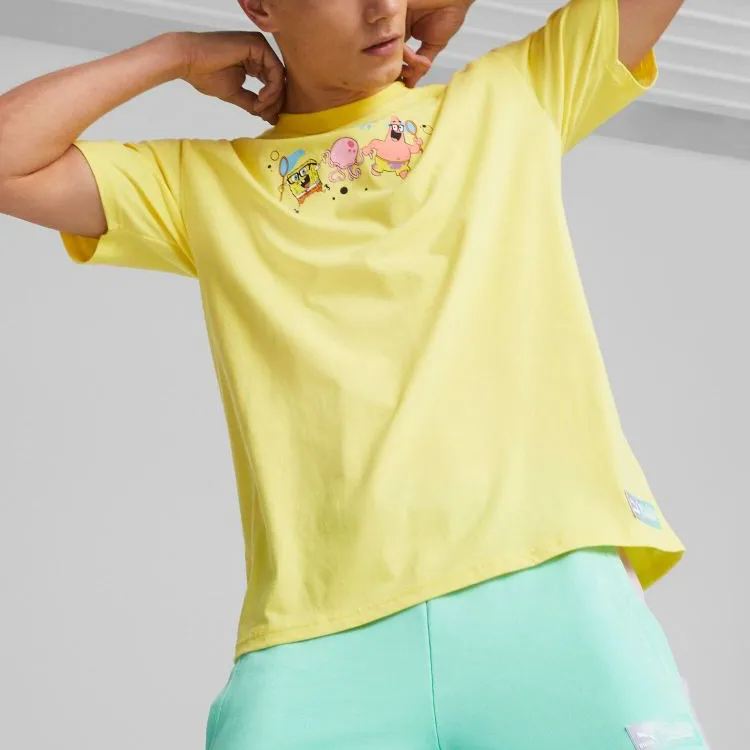 PUMA T Shirt Unisex Dynamic Yellow-2