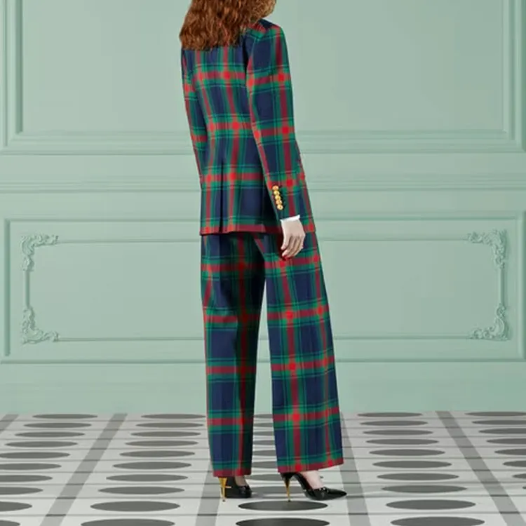 GUCCI Casual Pants Women's Marine Blue-3