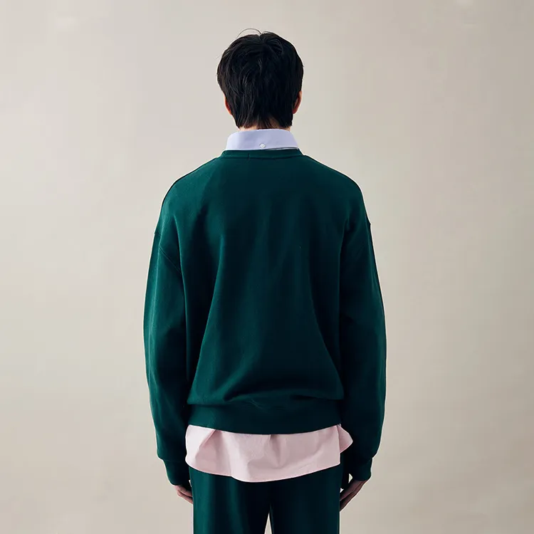 BENDL'S Crew Neck Loose Fit Regular Sweatshirt Unisex Green-2