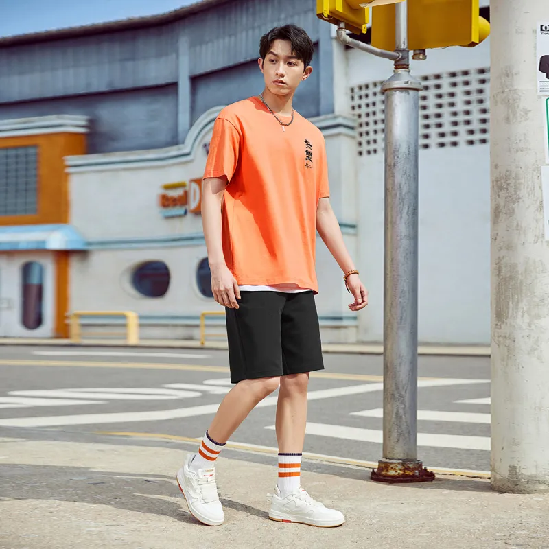 Erke T Shirt Men's Soft Light Orange-3