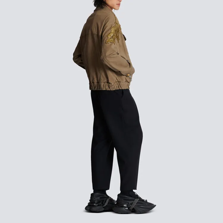 BALMAIN FW22 Denim Jacket Men's Khaki-2